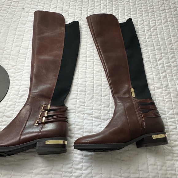 Vince Camuto Leather/Fabric Upper Dark Brown  Boots in Size 7M - Picture 13 of 16